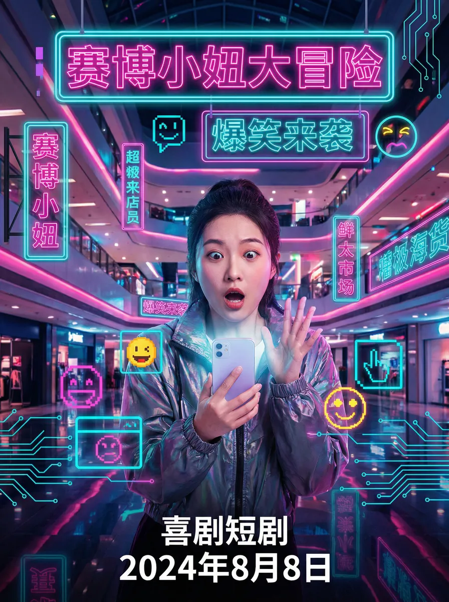 dnf圣骑士装备 搞笑喜剧短剧 - 赛博小妞大冒险海报